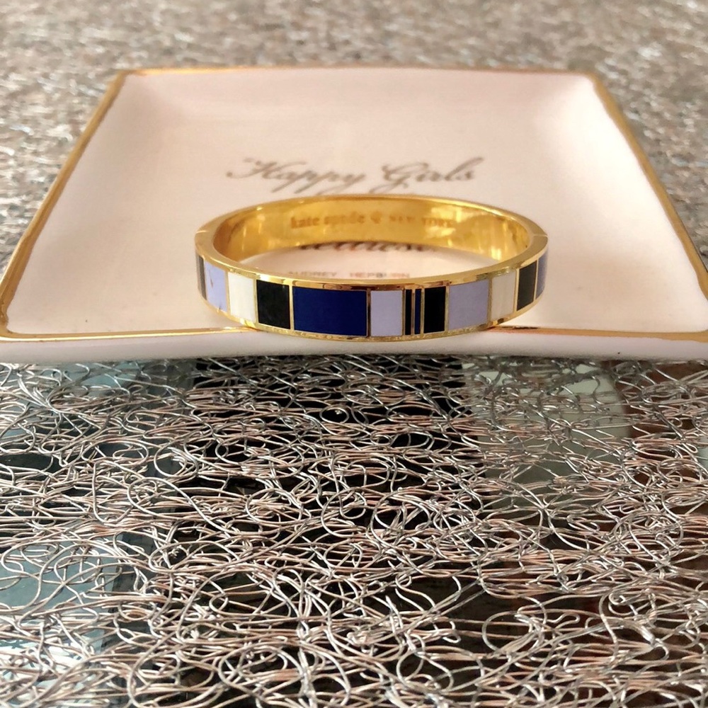 Kate Spade Striped Gold Hing Bangle